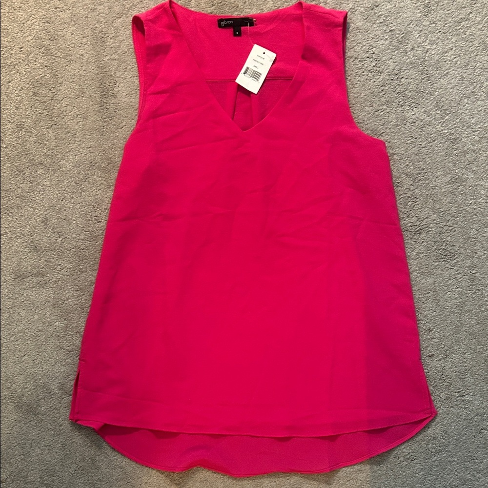 Gibson Vibrant Pink V-Neck Tank Top